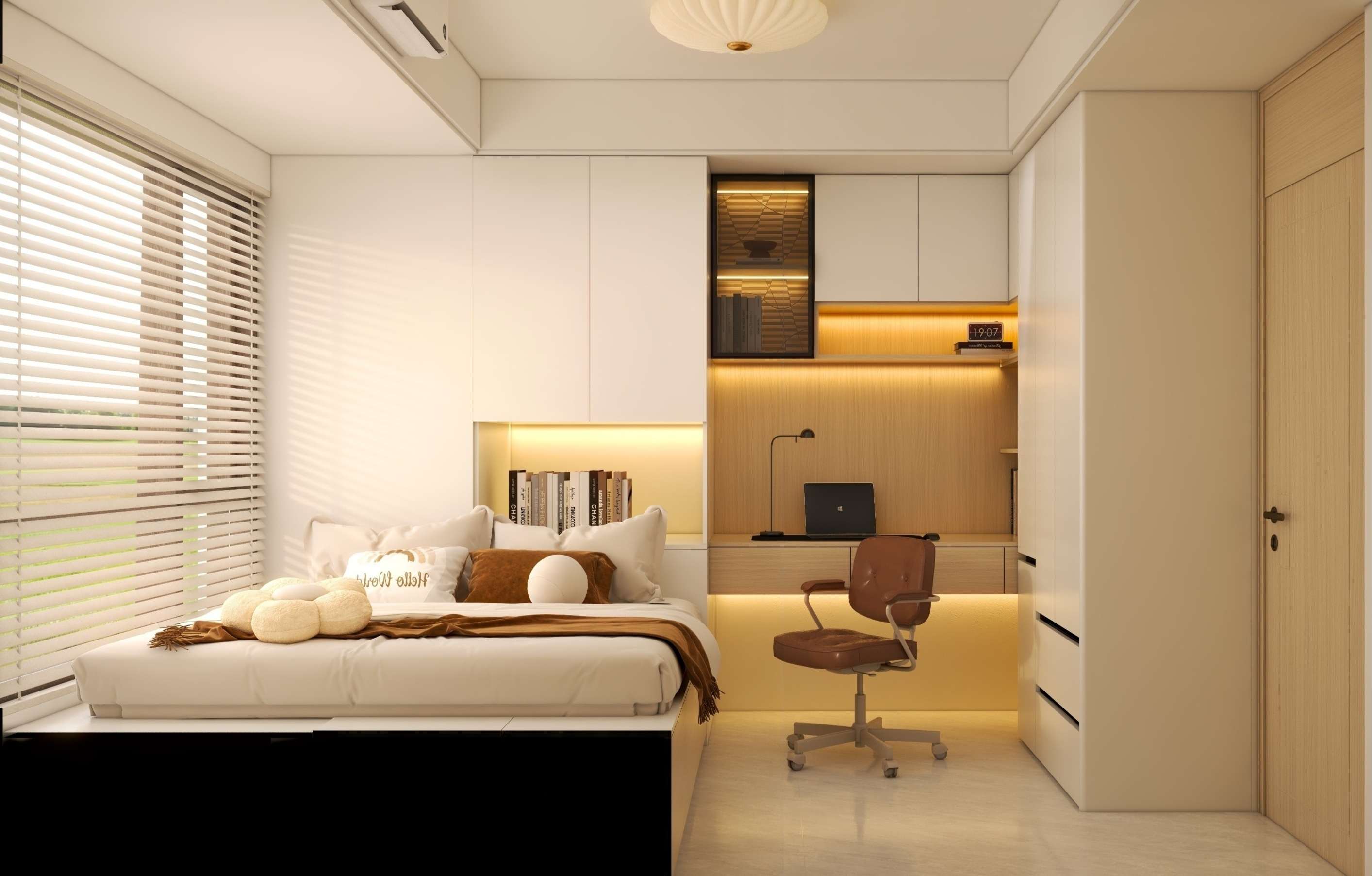 Modern log style home design 4